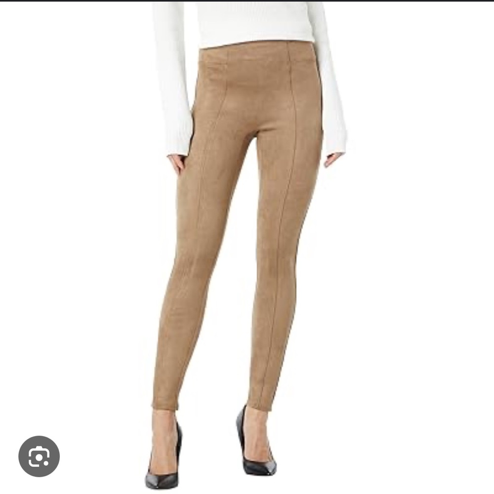SPANX Tan faux suede Leggings